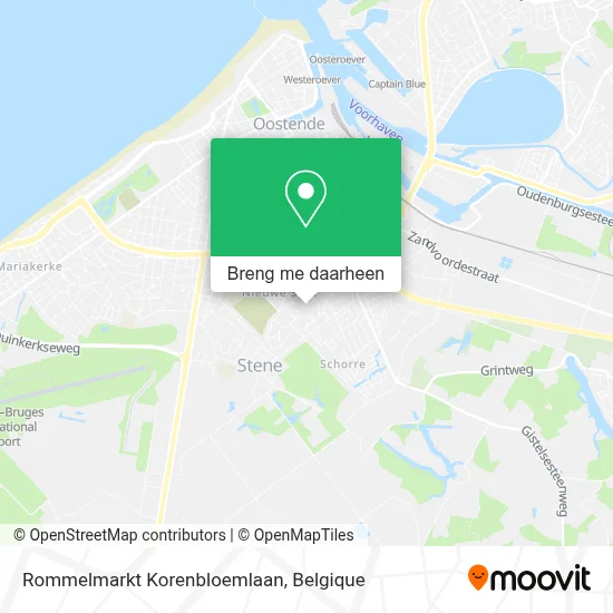 Rommelmarkt Korenbloemlaan kaart