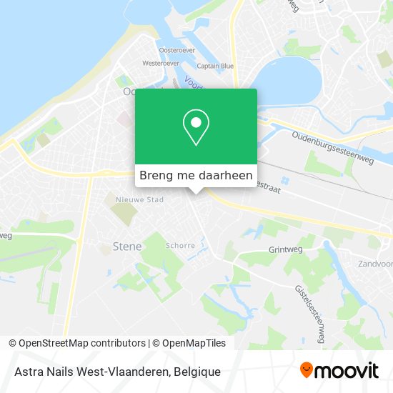 Astra Nails West-Vlaanderen kaart
