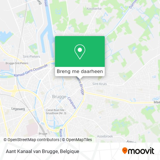 Aant Kanaal van Brugge kaart