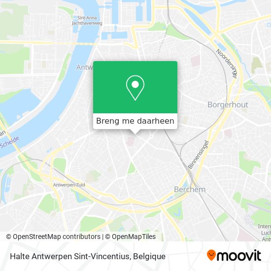 Halte Antwerpen Sint-Vincentius kaart