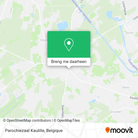 Parochiezaal Kaulille kaart