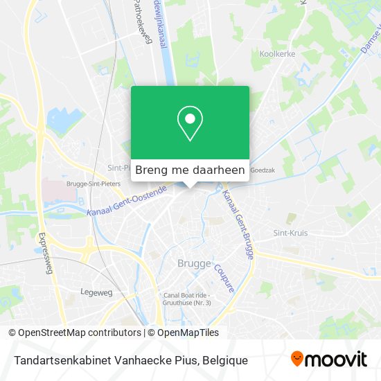 Tandartsenkabinet Vanhaecke Pius kaart