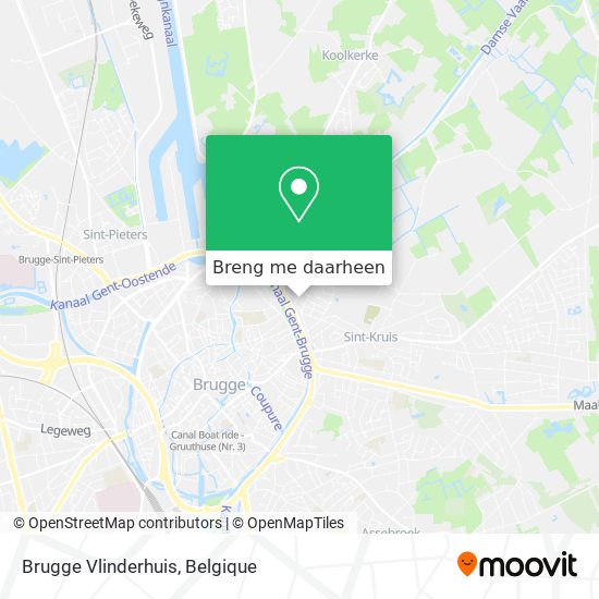 Brugge Vlinderhuis kaart