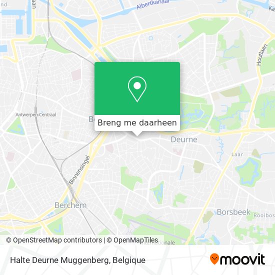 Halte Deurne Muggenberg kaart