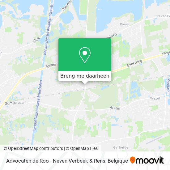 Advocaten de Roo - Neven Verbeek & Rens kaart