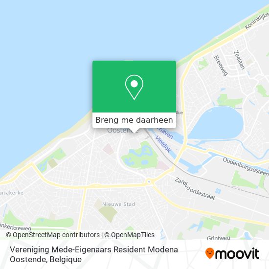 Vereniging Mede-Eigenaars Resident Modena Oostende kaart