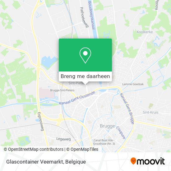 Glascontainer Veemarkt kaart