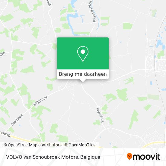 VOLVO van Schoubroek Motors kaart