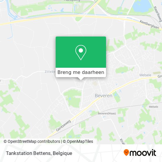 Tankstation Bettens kaart