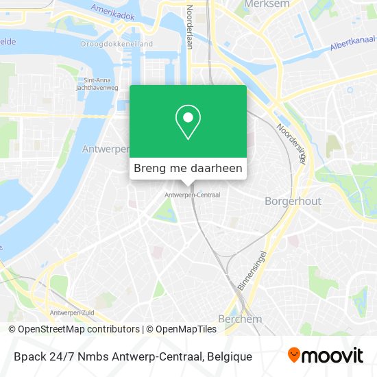 Bpack 24 / 7 Nmbs Antwerp-Centraal kaart
