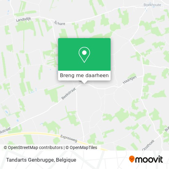 Tandarts Genbrugge kaart