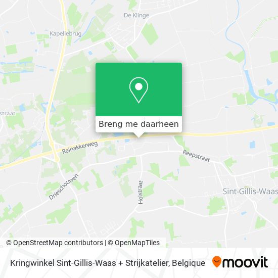 Kringwinkel Sint-Gillis-Waas + Strijkatelier kaart