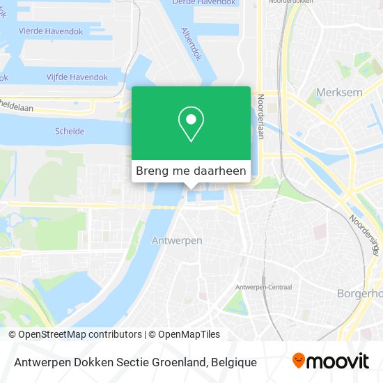 Antwerpen Dokken Sectie Groenland kaart