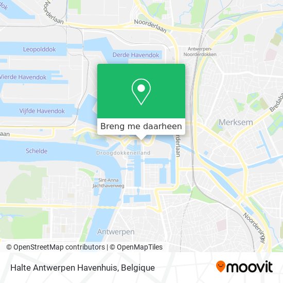 Halte Antwerpen Havenhuis kaart