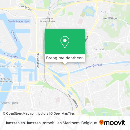 Janssen en Janssen Immobiliën Merksem kaart