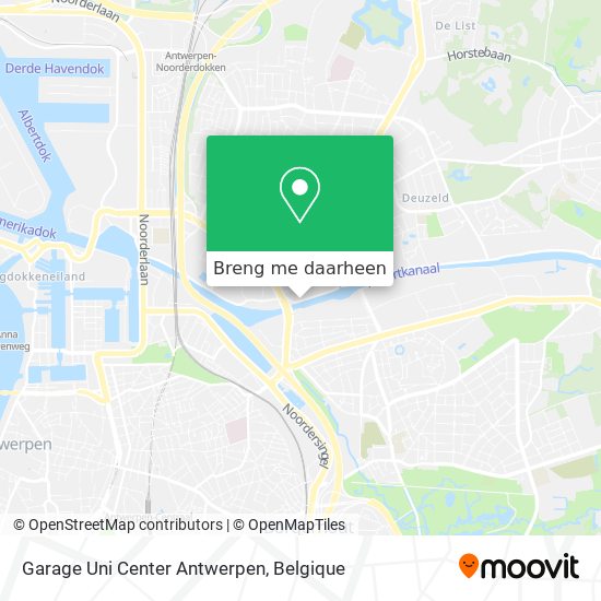 Garage Uni Center Antwerpen kaart