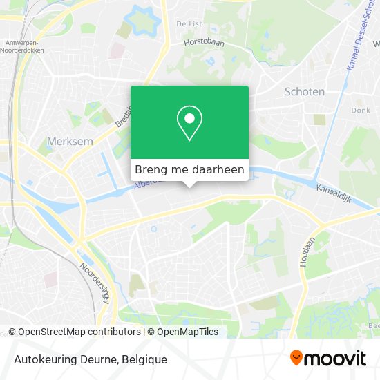 Autokeuring Deurne kaart