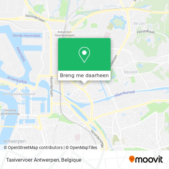 Taxivervoer Antwerpen kaart