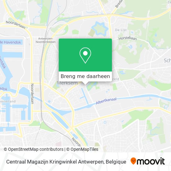 Centraal Magazijn Kringwinkel Antwerpen kaart