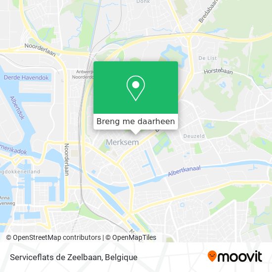 Serviceflats de Zeelbaan kaart