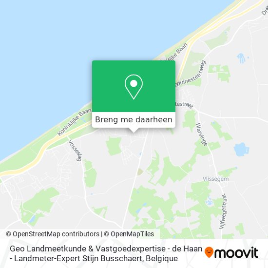 Geo Landmeetkunde & Vastgoedexpertise - de Haan - Landmeter-Expert Stijn Busschaert kaart