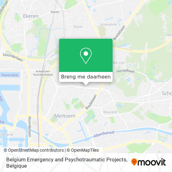 Belgium Emergency and Psychotraumatic Projects kaart