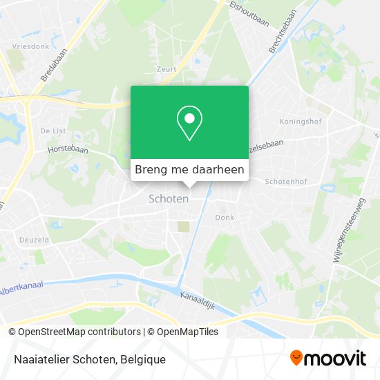 Naaiatelier Schoten kaart