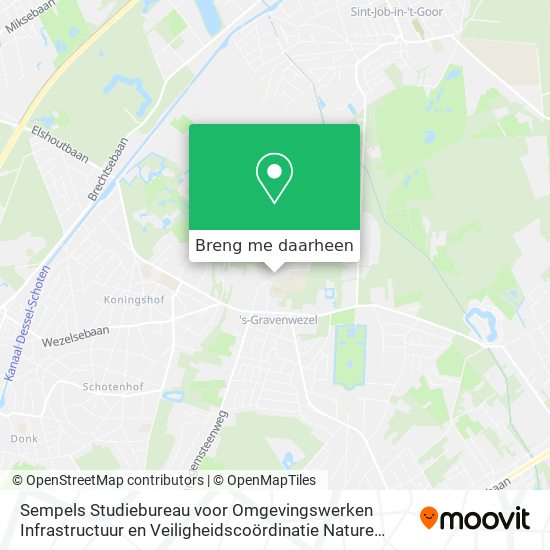 Sempels Studiebureau voor Omgevingswerken Infrastructuur en Veiligheidscoördinatie Nature Design kaart