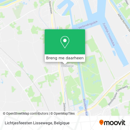 Lichtjesfeesten Lissewege kaart