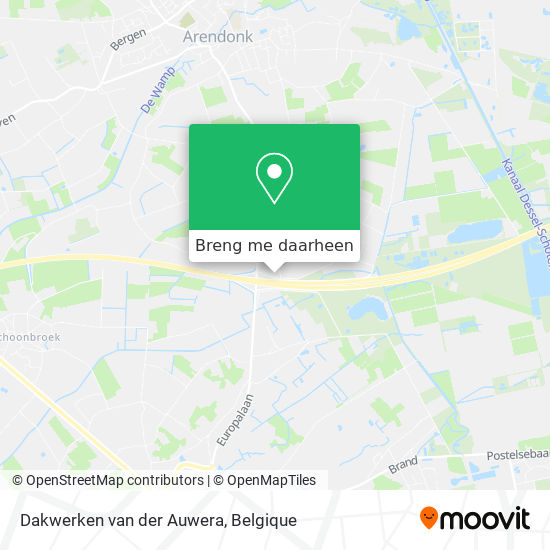 Dakwerken van der Auwera kaart