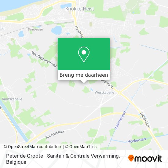 Peter de Groote - Sanitair & Centrale Verwarming kaart