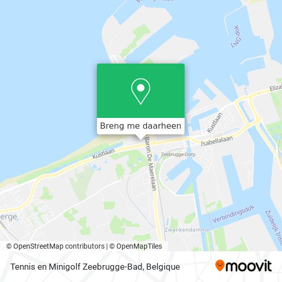 Tennis en Minigolf Zeebrugge-Bad kaart