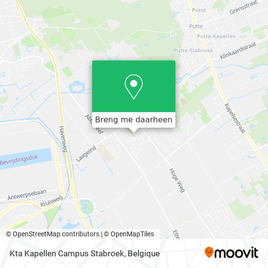 Kta Kapellen Campus Stabroek kaart