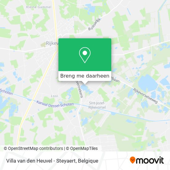 Villa van den Heuvel - Steyaert kaart