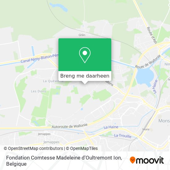 Fondation Comtesse Madeleine d'Oultremont Ion kaart