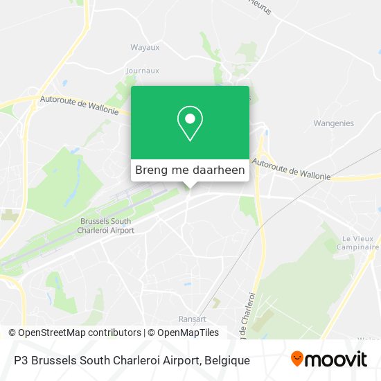 P3 Brussels South Charleroi Airport kaart
