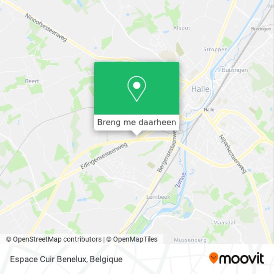 Espace Cuir Benelux kaart