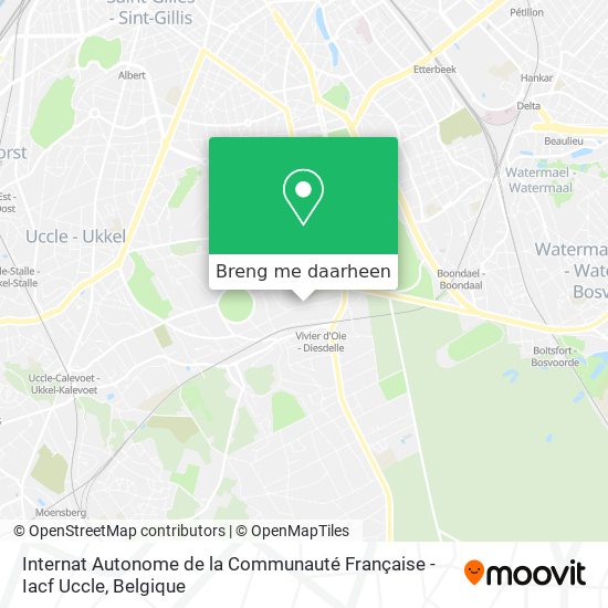 Internat Autonome de la Communauté Française - Iacf Uccle kaart