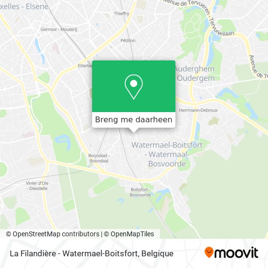 La Filandière - Watermael-Boitsfort kaart