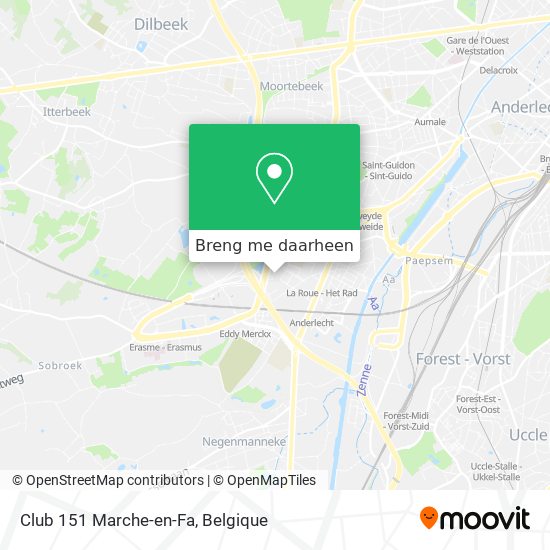 Club 151 Marche-en-Fa kaart