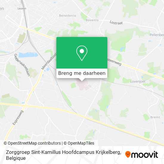 Zorggroep Sint-Kamillus Hoofdcampus Krijkelberg kaart