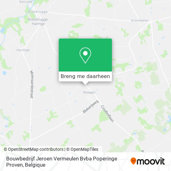 Bouwbedrijf Jeroen Vermeulen Bvba Poperinge Proven kaart