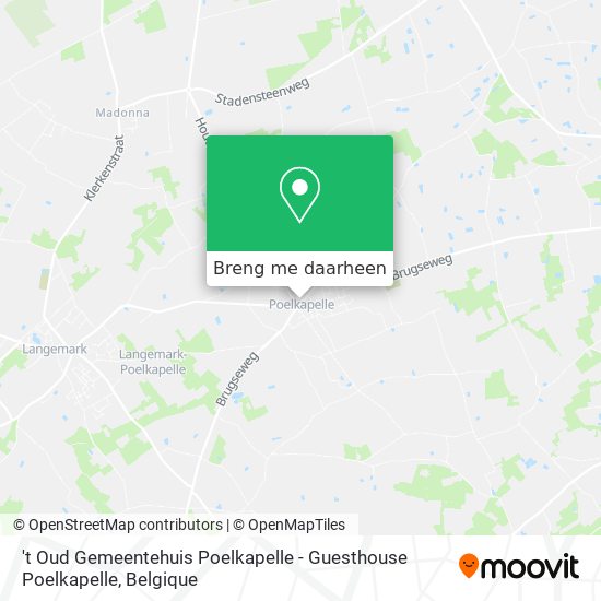 't Oud Gemeentehuis Poelkapelle - Guesthouse Poelkapelle kaart