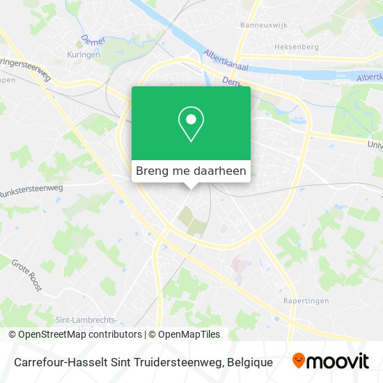 Carrefour-Hasselt Sint Truidersteenweg kaart