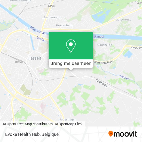 Evoke Health Hub kaart