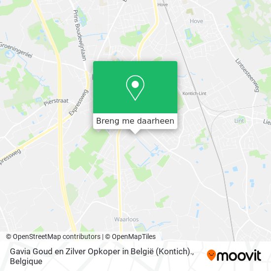 Gavia Goud en Zilver Opkoper in België (Kontich). kaart