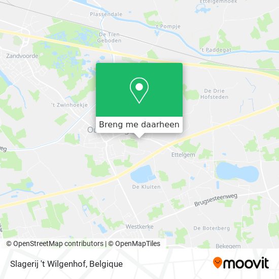 Slagerij 't Wilgenhof kaart