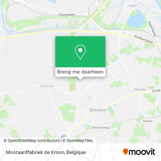 Mostaardfabriek de Kroon kaart