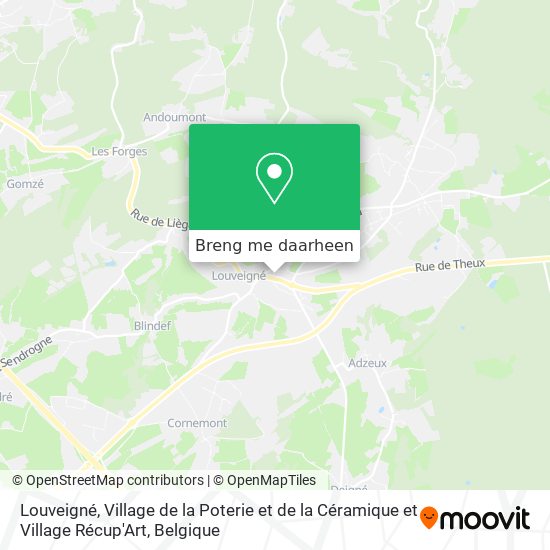 Louveigné, Village de la Poterie et de la Céramique et Village Récup'Art kaart