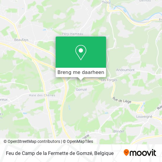 Feu de Camp de la Fermette de Gomzé kaart